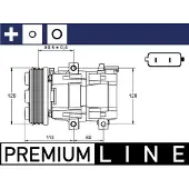 MAHLE ORIGINAL ACP 88 000P Aircopomp