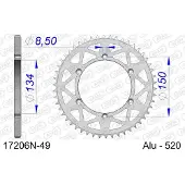 DC AFAM 17206n Achtertandwiel
