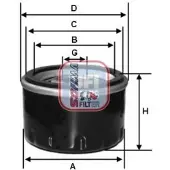 Sofima S 8240 R Oliefilter