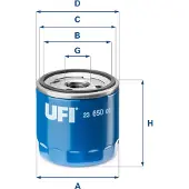 Ufi 23.650.00 Oliefilter