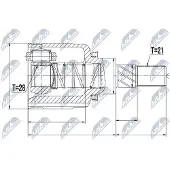 NTY NPW-RE-053 Homokineet reparatie set, aandrijfas