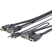 VivoLink PROVGAHDMIFLY3 Videokabeladapter VGA (D-Sub) + HDMI Type A (Standaard) (3 m, HDMI), Videokabel