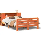 vidaXL Bedframe zonder matras massief grenenhout wasbruin 150x200 cm