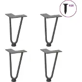 vidaXL Haarnadelpoten voor Salontafel 4 st 20 cm massief staal antracietkleurig