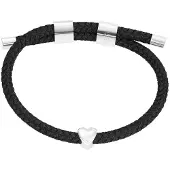 Ixxxi Armband Cosy Heart Zwart | Zilver