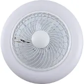 Olucia - GONDA - Plafondventilator - Grijs / Wit - Vorm: Rond