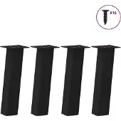 vidaXL Salontafelpoten 4 st 30 cm staal zwart