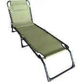 Vita Ligbed Bahia Aluminium Groen met kussen van