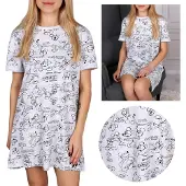 Disney Grijs Mickey Mouse - Nachthemd met Korte Mouwen / XS