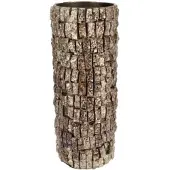 Daan Kromhout NEPAL IRON VAAS BIRCH MOSAIC 13X13X36CM
