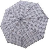 Doppler paraplu Carbonsteel Duomatic Magic Karo Grey grijs veelkleurig
