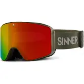 Sinner Aura Goggle Ski / Snowboard Bril (mos Groen) Moss Green D Fl Red Mr Vt+d Pnk