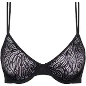 Calvin Klein Underwear BH 'Sheer Marquisette' zwart / wit