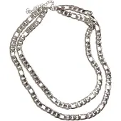 Urban Classics Ketting 'Figaro' zilver