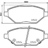 Hella 8DB 355 025-521 Remblokken