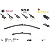 Valeo SWF CONNECT ruitenwisserbladen, voorzijde, voor VW POLO (9N), frameloos