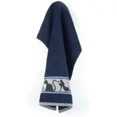 Bunzlau Castle Keukendoek Cats Donkerblauw