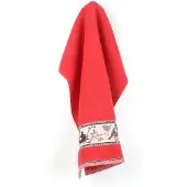 Bunzlau Castle keukendoek Birds red