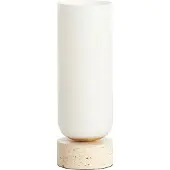 Light & Living Tafellamp Ø12x35 cm RYLANO glas melk+zand+antiek brons