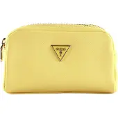GUESS Utensil zak Double Zip Yellow Lichtgeel