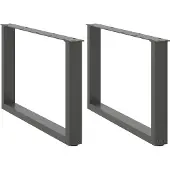 vidaXL Salontafelpoten 2 st U-vormig 70x(42-43) cm staal antraciet