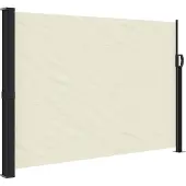 vidaXL Windscherm uittrekbaar 140x500 cm crèmekleurig