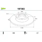 Valeo 197583 Remschijf