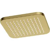 Hotbath Gal GL100 hoofddouche 22cm vierkant geborsteld messing PVD
