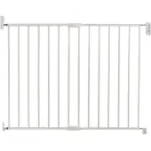Munchkin Metalen Schroefhekje - Traphek Met Boren - Veiligheidshek met Muurbevestiging - 64.5 tot 102cm - Verstelbaar aan de boven- en onderkant - Wit
