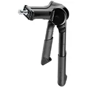 Ursus Dubbele tweepootstandaard - Aluminium - Zwart - 235 mm hoogte - Max 80 kg belasting