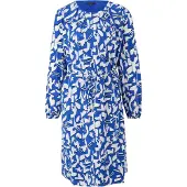 Comma Jurk royal blue/koningsblauw / wit