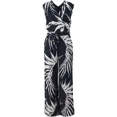 Comma Jumpsuit zwart / wit