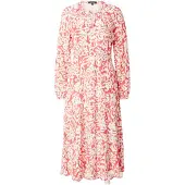 Comma Jurk ecru / zalm roze