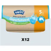Swirl 12x Pedaalemmerzakken Geparfumeerd Ocean Fresh 5 liter 45 stuks
