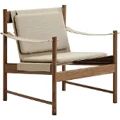 Brdr. Krüger HB loungestoel Rookgeolied eikenhout-canvas natuur