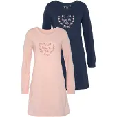 Vivance Nachthemd navy / gemengde kleuren / lichtroze