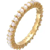 Elli Ring goud / parelwit