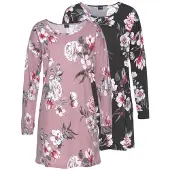 Vivance Nachthemd antraciet / pink