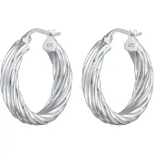 Elli Dames Oorbellen Damen Twisted Look 925 Sterling Silber