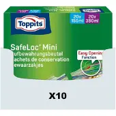 Toppits 12x Safeloc Mini Zip-Zakjes 40 stuks