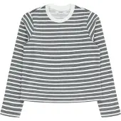Vero moda Shirt 'Kenya' donkergrijs / wit