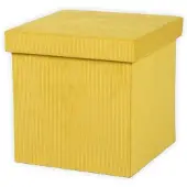 Urban Living KUBE “CORDUROY” MOSTERDGEEL OPBERGPOEF 37,5XH37,5CM