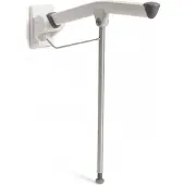 Etac Toiletarmsteun Rex Opklapbaar met Steunpoot 85 cm Wit (draagvermogen tot 150 kg)