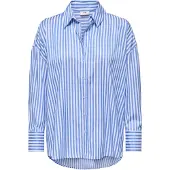 JDY Blouse 'JDYVesper' lichtblauw / wit