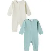 MINOTI Rompertje/body mintgroen / offwhite