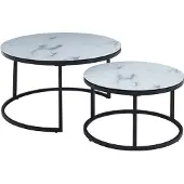 Molecule Salontafel Boston marmerlook - 45 cm - 80 x 80 cm