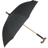 Parasol Luxe 2-in-1 paraplu-wandelstok XL, automatisch, zwart