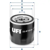 Ufi 23.474.00 Oliefilter