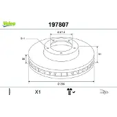 Valeo 197807 Remschijf