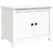 vidaXL Salontafel 71x49x55 cm massief grenenhout wit